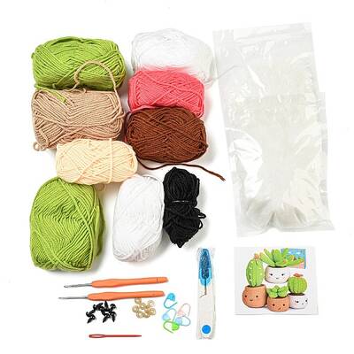 DIY Crochet Yarn Mushroom Doll Making Kits for Beginners