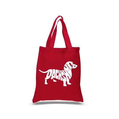 Dachshund - Small Word Art Tote Bag - Black - SMALL