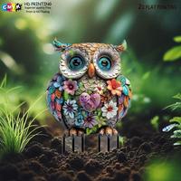 Owl Design Garden Decoration, Cute Owl Statue, Garden Decor Supplies for Outdoor Yard Lawn, Garden Ornaments, Garden Decorati...