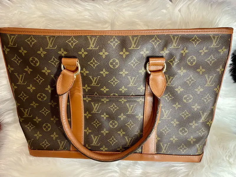 Pre-owned Louis Vuitton Canvas Tote Bags Tote Bag Shoulder Bag Monogram Sac Weekend GM Monogram M42420 Brown