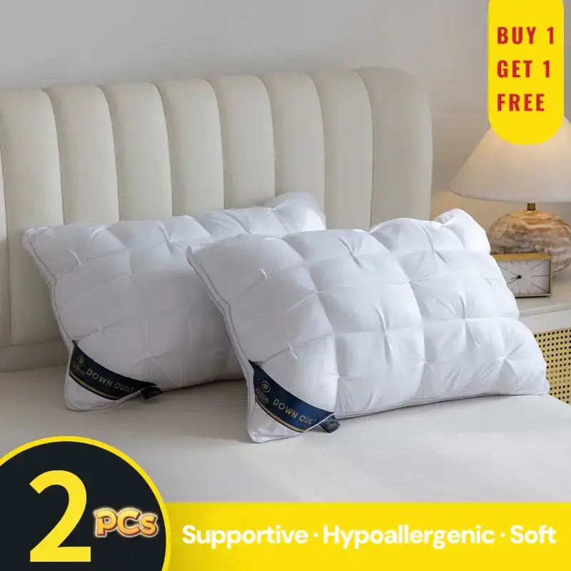 Buy 1 get 1 free total of 2pcs Luxury Neck Support Pillow sleeping-Orthopedic support pain relief, Hypoallergenic washable, F...