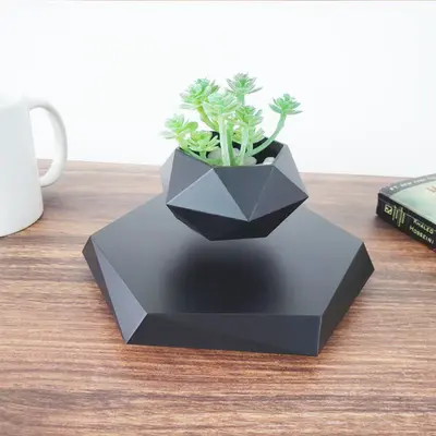 Floating Magnetic Levitating Flower Pot Bonsai Air Plant Pot Planter Potted For Home Office Desk Decor Creative Gift | style:...