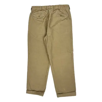 Polo By Ralph Lauren Baggy Cord Trousers - 36? Waist Beige Cotton