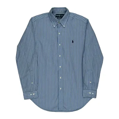 Ralph Lauren Striped Shirt - Medium Blue Cotton | Size: medium