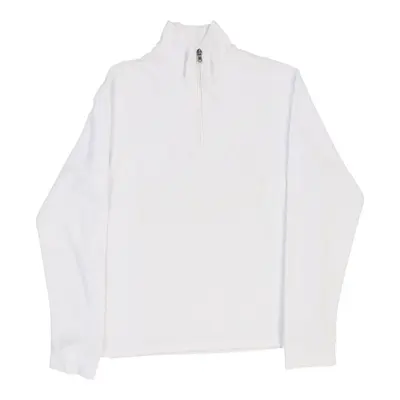 Vintage Diadora Fleece - Medium White Polyester