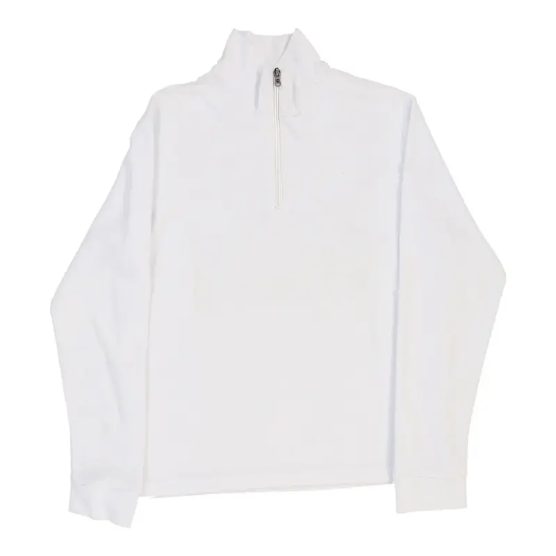 Vintage Diadora Fleece - Medium White Polyester