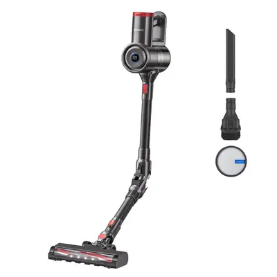 RoneAIR Lightweight Cordless Stick Vacuum Cleaner with LED Headlight, Dual Suction Modes, Display, and Cyclonic Filtration