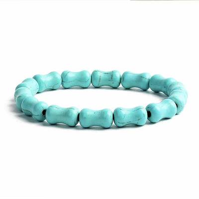 Turquoise Bracelet with Elastic Rope Bracelet