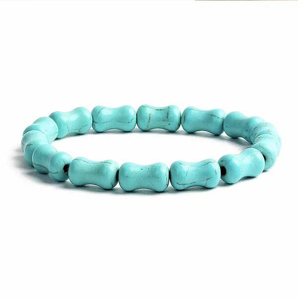 Turquoise Bracelet with Elastic Rope Bracelet
