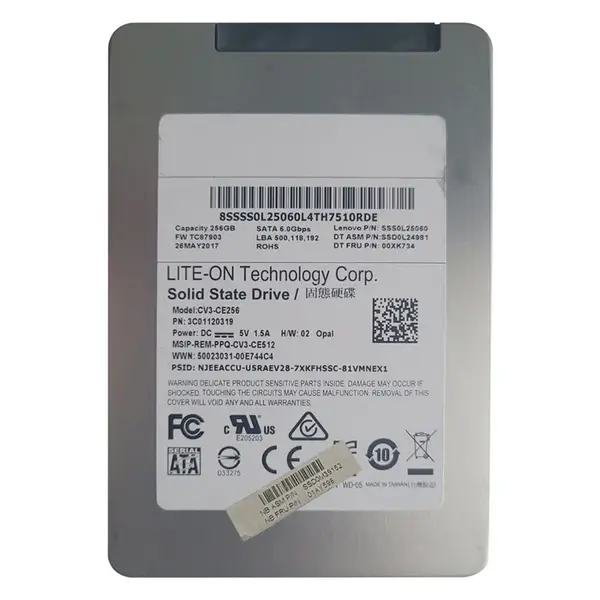 01AY598 Lenovo 256GB Multi-Level Cell SATA 6Gb/s 2.5-Inch Solid State Drive