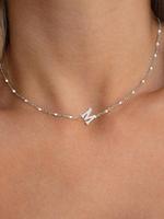 Women's Elegant Letter Charm Design Adjustable Lobster Closure Pendant Necklace, 2024 New Style Fashion Jewelry for Party, Tr...