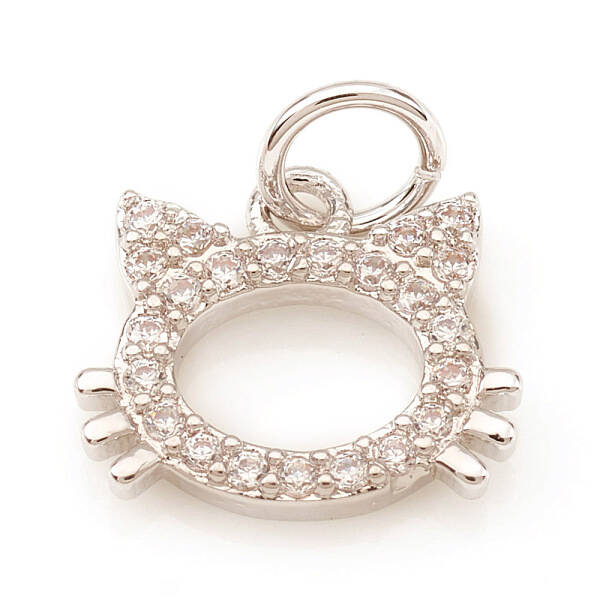Brass Micro Pave Cubic Zirconia Charms
