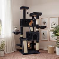 【Springtok】SHA CERLIN 65in Larger Cat Tree Tower Condo for Indoor Cats, Multi-Level Furniture Activity Center with Wide B...