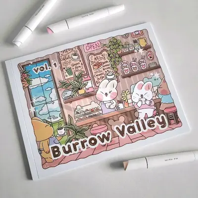 Burrow Valley Coloring Book: Volume 1- Adult, girls and boys coloring book for stress relief