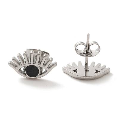 304 Stainless Steel Eye Stud Earrings