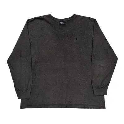 Polo By Ralph Lauren Long Sleeve T-Shirt - 2XL Grey Cotton