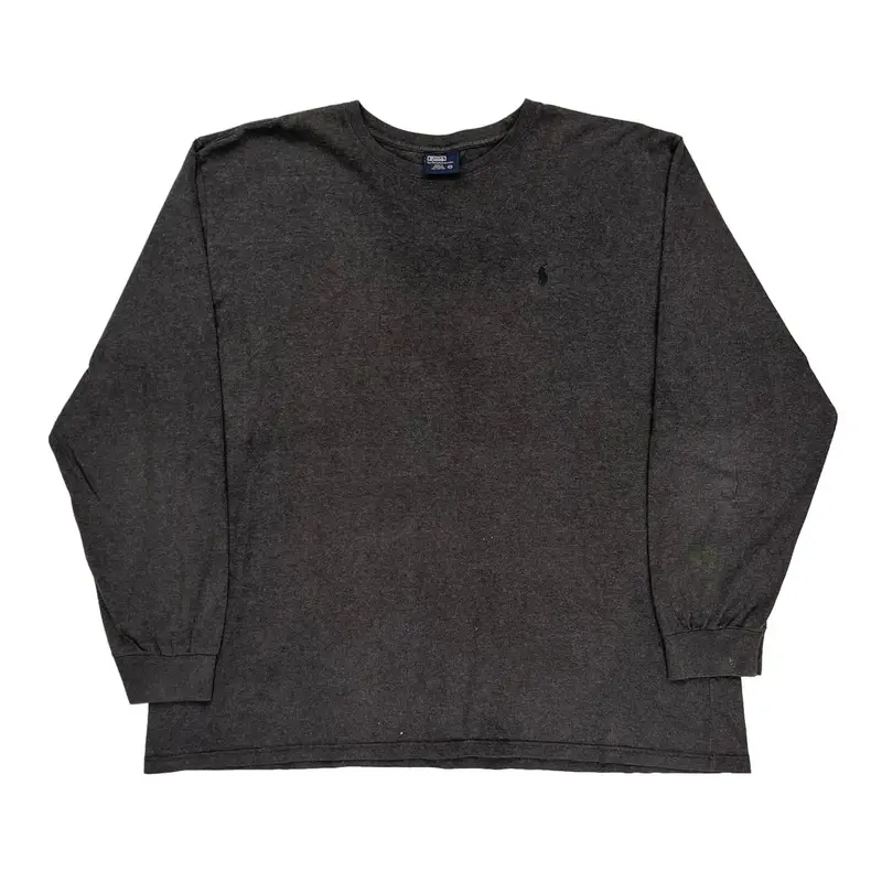 Polo By Ralph Lauren Long Sleeve T-Shirt - 2XL Grey Cotton