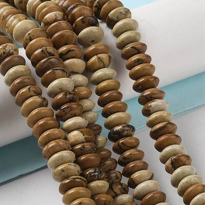 Natural Picture Jasper Beads Strands