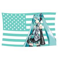 Anime Hatsune Miku Flag Funny Banner Tapestry Flag Suitable for Wall Decoration College Dormitory Indoor Outdoor Party Decora...