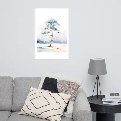 Solitude in Snow - Elegant Pine