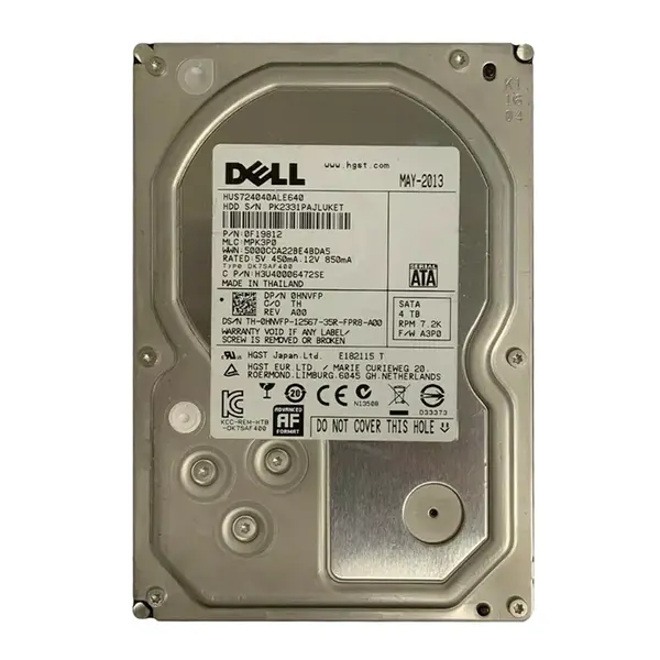 0HNVFP Dell 4TB 6Gb/s SATA 7200 3.5-inch 64MB Hard Drive
