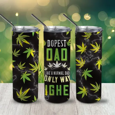 Dopest DAD like a normal dad only way higher 20 oz tumbler Drinkware Flasks