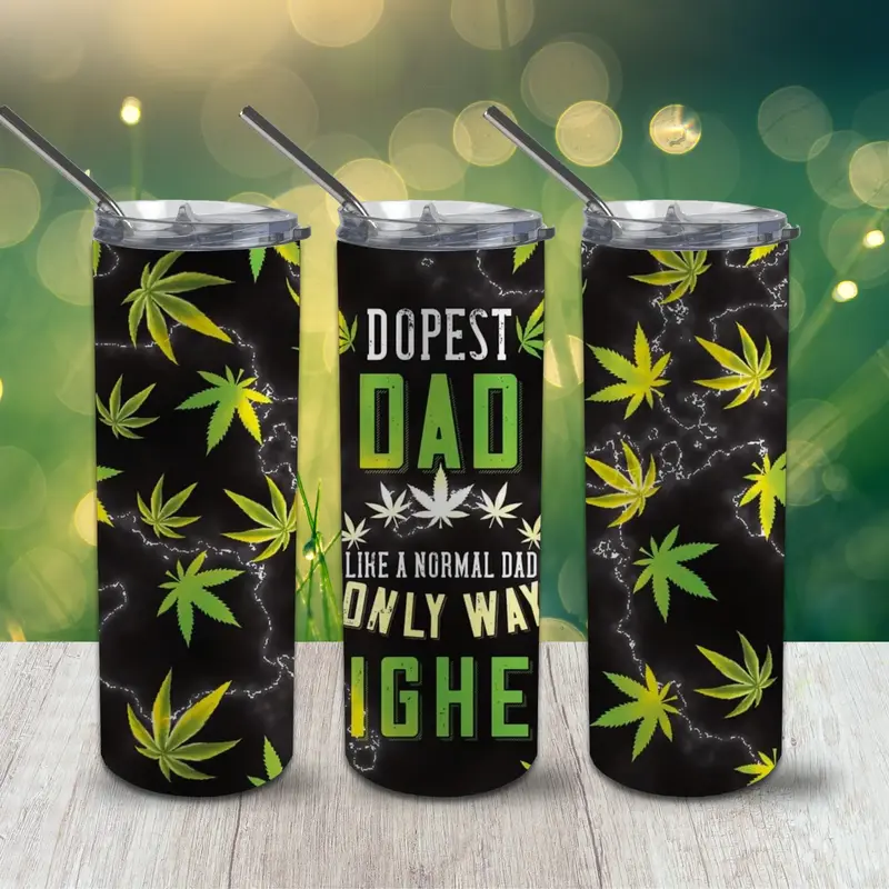 Dopest DAD like a normal dad only way higher 20 oz tumbler Drinkware Flasks