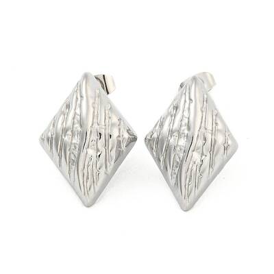 Non-Tarnish Rhombus 304 Stainless Steel Ear Studs