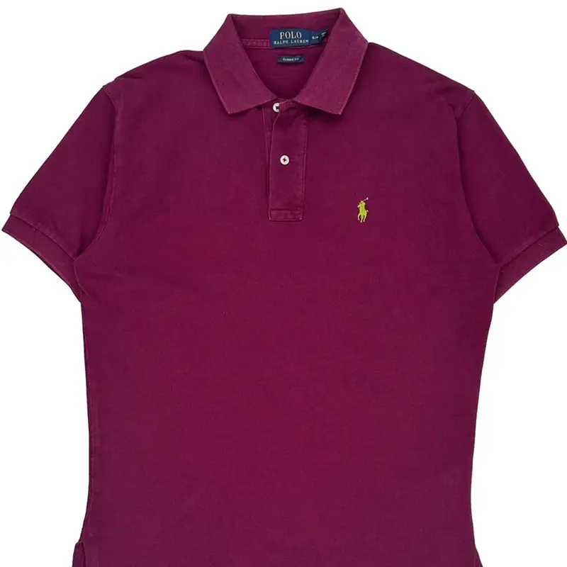 Polo By Ralph Lauren Polo Shirt - Small Purple Cotton
