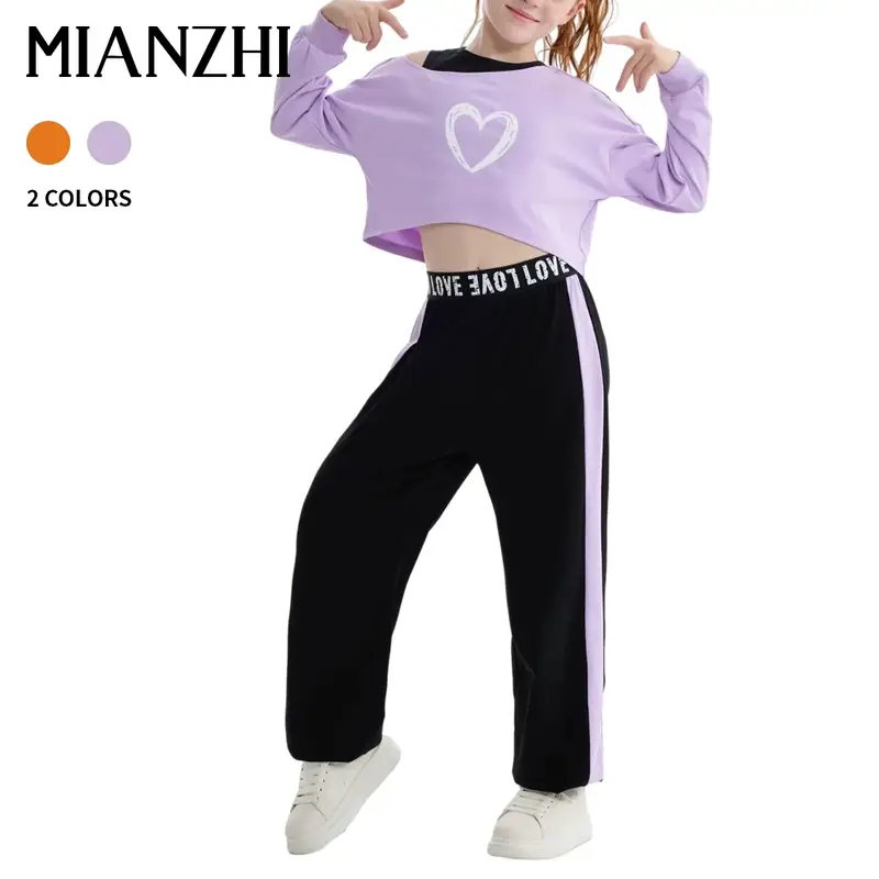 MIANZHI Girls 3-Piece Casual Workout Set with Crop Top Camisole and Sweatpants