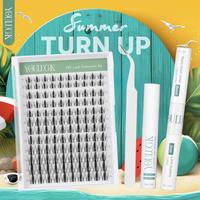 YOULUCK Manga Lash Clusters Individual Lashes Waterproof and Windproof Long-Lasting Lashes with Ultra-Thin Invisible Band Bon...