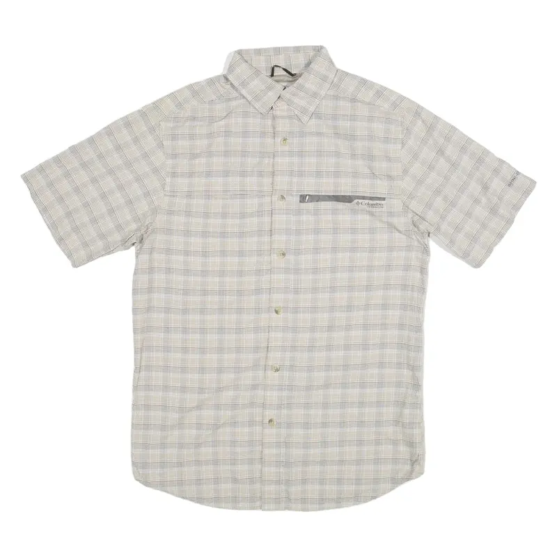 COLUMBIA Mens Shirt Beige Check S