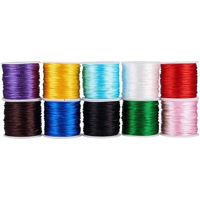 10 Colors 1mm Rattail Satin Nylon Trim Cord Chinese Knot Kumihimo String