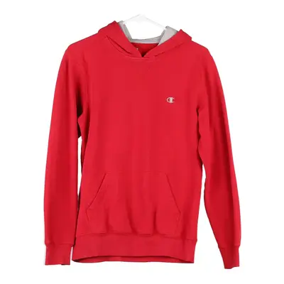 Age 14-16 Champion Hoodie - XL Red Cotton Blend