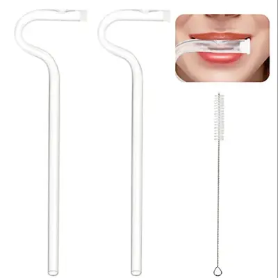 Glass Anti Wrinkle Straw, Reusable Drinking Straw, Curved Drinkware Accessories for Tumbler, Anti Wrinkle Straw, Modern Kitc...