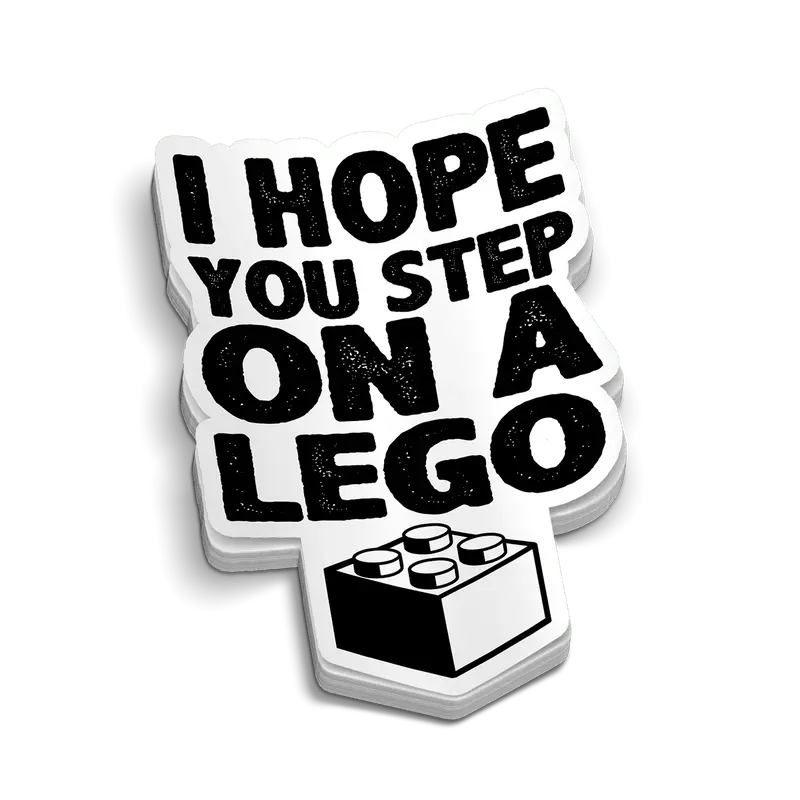 Step On A Lego Hard Hat Decal