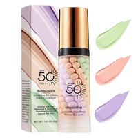 3 In 1 Primer for Face Before Makeup, SPF 50 Sunscreen Isolation Cream, One Step Color Corrector Primer, Hydrating Skin Corre...