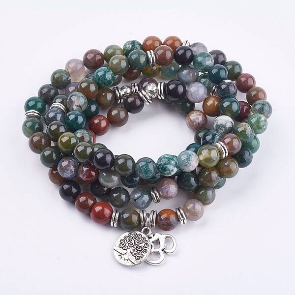 Natural Indian Agate Wrap Bracelets