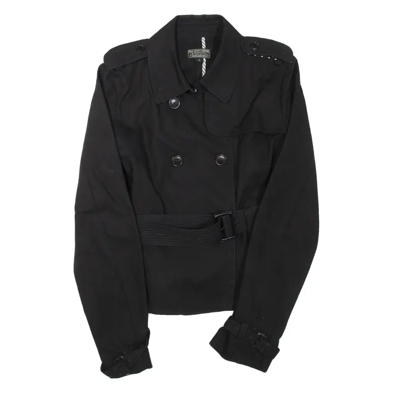 RALPH LAUREN POLO JEANS COMPANY Womens Trench Jacket Black L