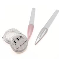 White Pearl Chrome Powder Nails - Glazed Donut Chrome Effect for Perfect Manicure