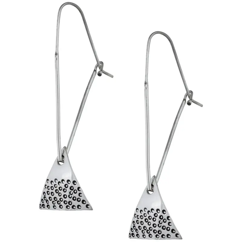 Four Corners Sterling Silver Earrings - Sunset