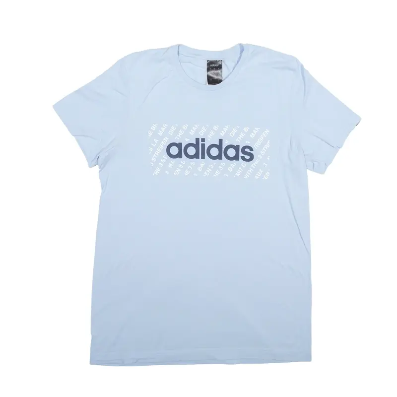 ADIDAS 2019 T-Shirt Blue Short Sleeve Mens S