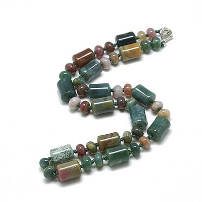 Natural Indian Agate Beaded Necklaces