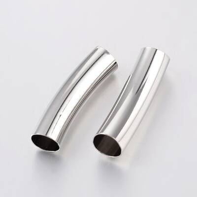 Curved Brass Tube Beads