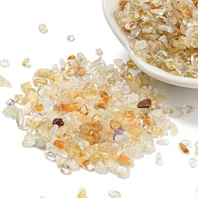 Natural Citrine Chip Beads