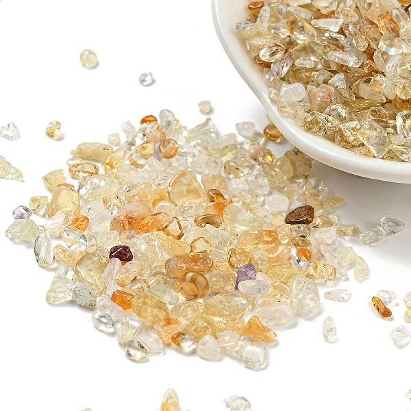 Natural Citrine Chip Beads