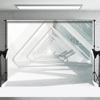 Triangular Corridor Architecture Backdrop For Photo - Aperturee