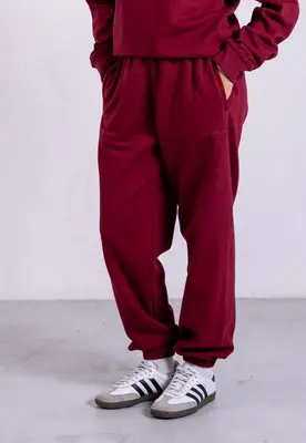 Organic Cotton Sweatpants, Ruby Wine | Size: M