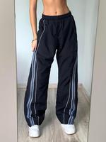Women's Side Stripe Wide Leg Pants, Casual Elastic Waist Striped Print Trousers for Daily Wear Outdoor, Pants for Women, Wom...