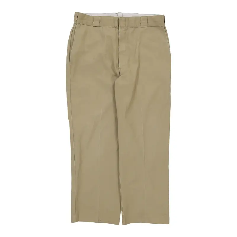 Dickies Trousers - 35W 27L Beige Cotton Blend